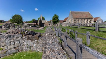 Fototapeta na wymiar Ruins of St. Augustine Abbey, Canterbury, England, a World Heritage Site