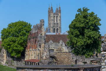 View over Canterbury Cathedral from St Augustine's Abbey, a World Heritage