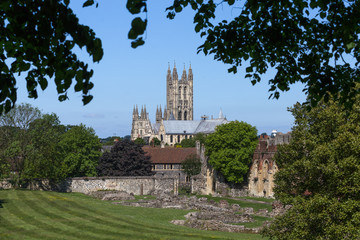 View over Canterbury Cathedral from St Augustine's Abbey, a World Heritage