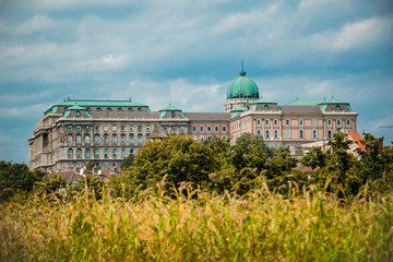 Obraz premium The Buda Castle. Budapest, Hungary. old royal castle 