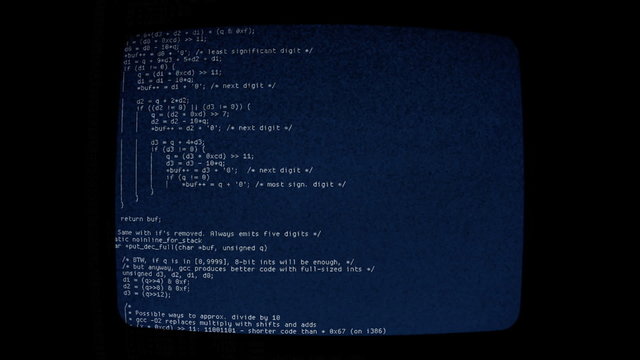 Source code inside tv scrolling