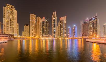 Dubai - JANUARY 10, 2015: Marina district on January 10 in UAE
