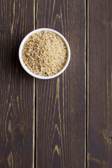 noodle with white plate on a wood background