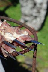 meat barbecue fire