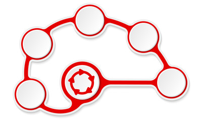 Vector circular text boxes for your text and arrows