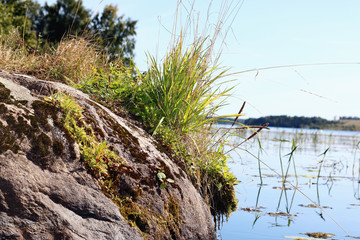 landscape stone on the lake