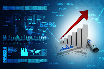 business graph background