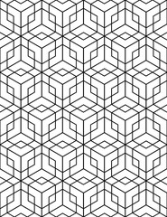 Regular contrast textured endless pattern with cubes, continuous