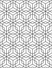 Regular contrast textured endless pattern with cubes, continuous