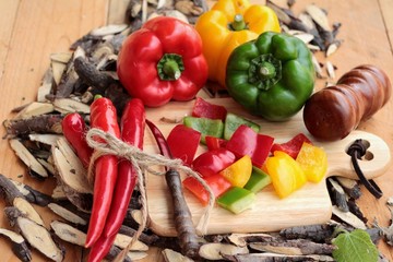 Sweet bell pepper fresh organic.