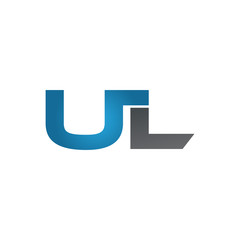 UL company linked letter logo blue