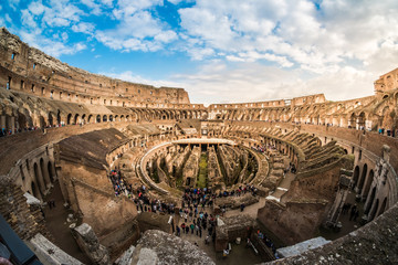 Fototapeta na wymiar Interior of The Colosseum (Coliseum) also