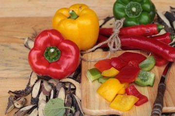 Sweet bell pepper fresh organic.