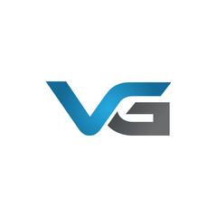 VG company linked letter logo blue