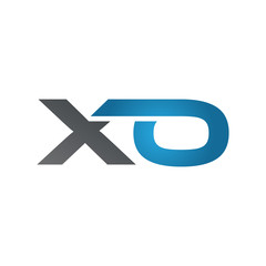 XO company linked letter logo blue