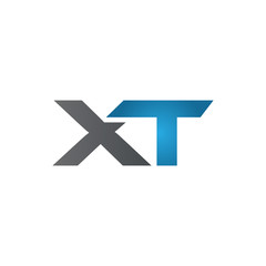 XT company linked letter logo blue