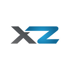 XZ company linked letter logo blue