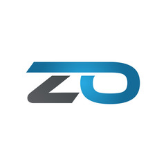 ZO  company linked letter logo blue