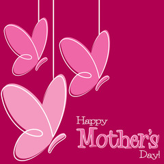 Hand Drawn Happy Mother's Day card in vector format.