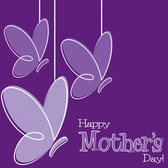 Hand Drawn Happy Mother's Day card in vector format.
