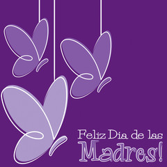 Hand Drawn Spanish Happy Mother's Day card in vector format.