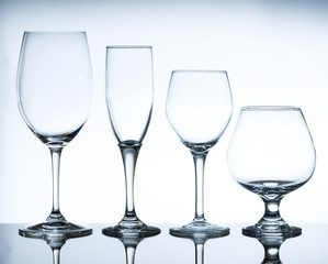 empty wine glasses