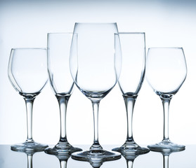 empty wine glasses