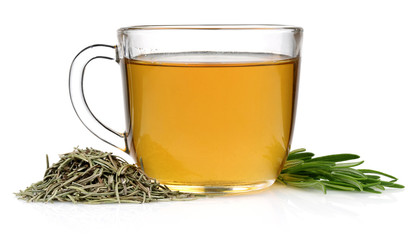 Rosemary Herbal tea with in a mug