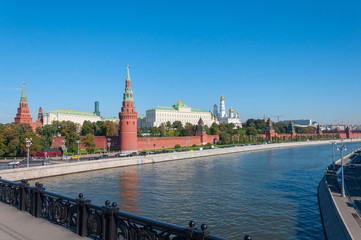 Obraz premium the Moscow Kremlin and waterfront, Russia