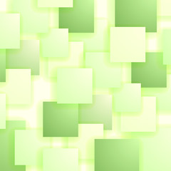 Set of Green Squares. Squares Pattern