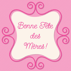 Doodle frame Mother's Day card in vector format.