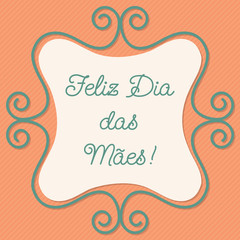 Doodle frame Mother's Day card in vector format.