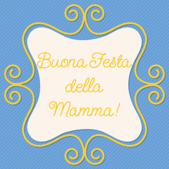 Doodle frame Mother's Day card in vector format.