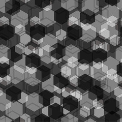 Geometric seamless pattern. Black and grey.
