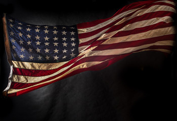 Closeup of American flag