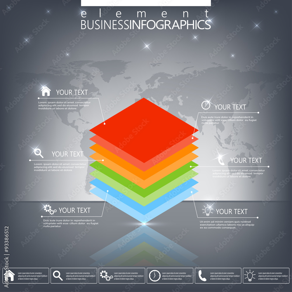 Aufkleber Modern infographic vector template . Can be used for workflow