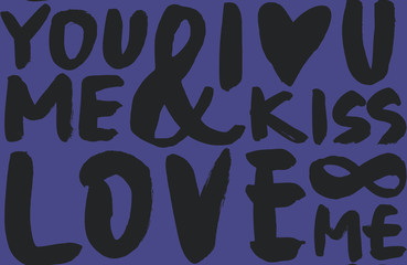 I love seamless pattern. Brush and ink. Calligraphy. Handmade.