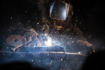Naklejka premium Welding work.