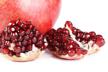 The fresh pomegranate as a background