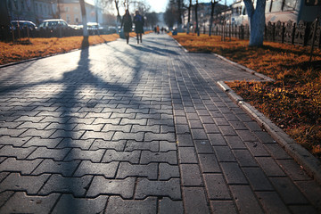 texture of the stone pavement