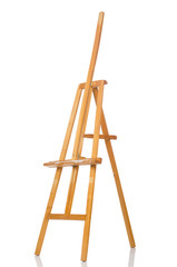 Easel isolated on the white background