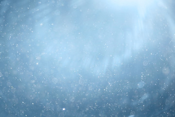 blue light background abstract bokeh light snow