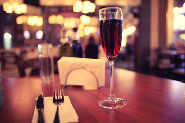 restaurant interior blurred background