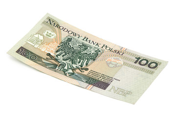 100 Zloty Rückseite freigestellt