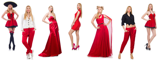 Set of photos in fashion concept