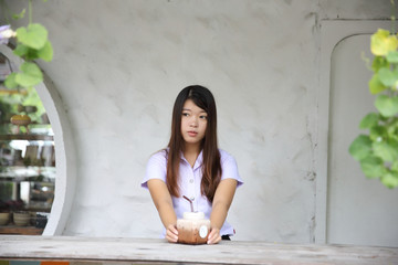 Fototapeta na wymiar Asian student portrait