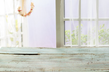 close-up look at wooden with morning bright