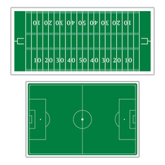 Field to play football, vector illustration.