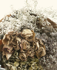 dry flowers bouquet in vintage style