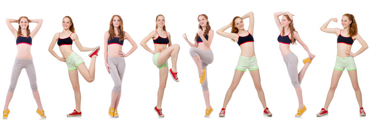 Concept of healthy lifestyle in set